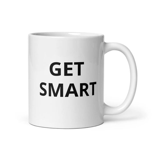 get smart White glossy mug - Stop and Shop 24