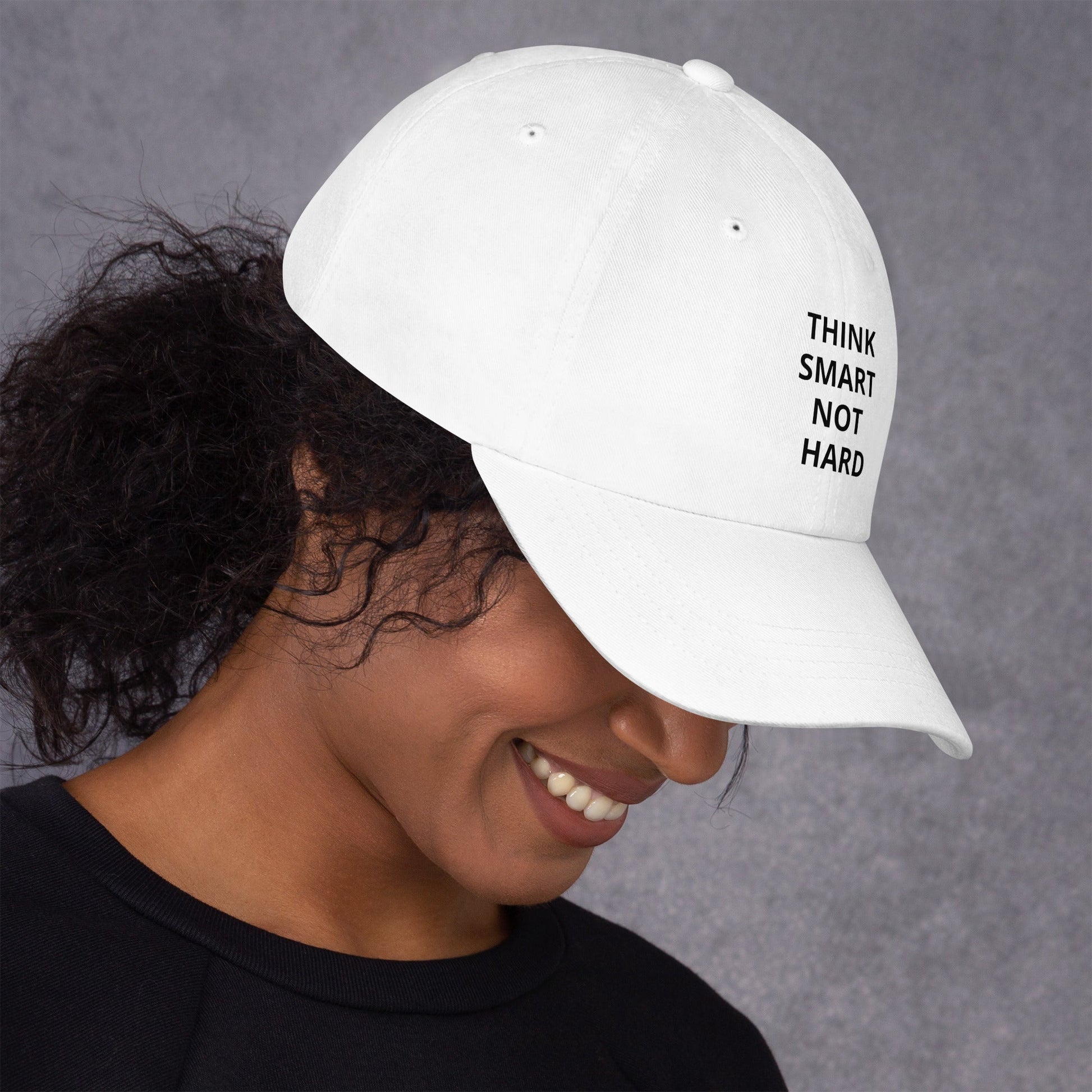 think smart not hard Dad hat - Stop and Shop 24