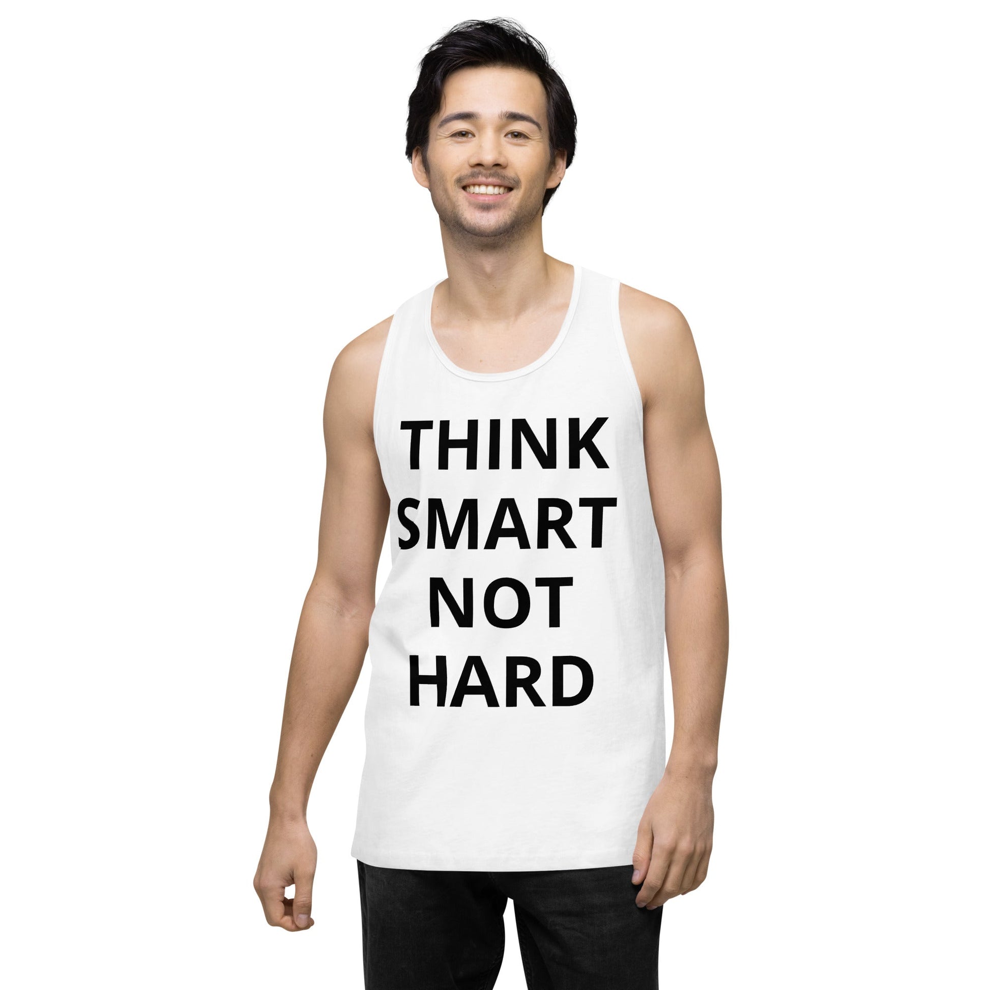 think smart not harder Men’s premium tank top - Stop and Shop 24